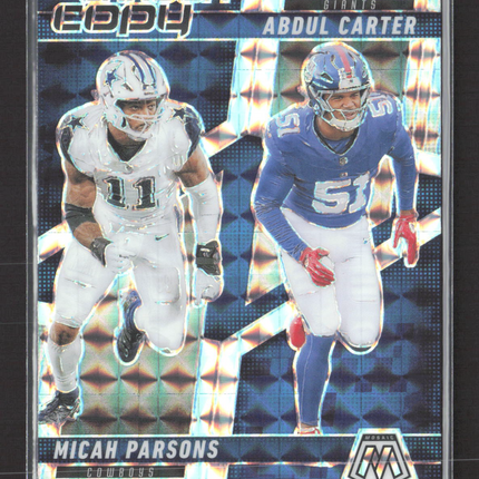 2025 Panini Mosaic Prizm Carbon Copy Micah Parsons Abdul Carter #CCO-5