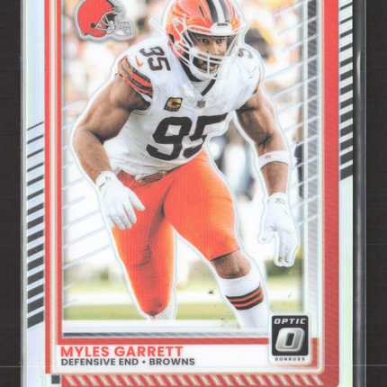 2025 Panini Donruss Optic Prizm Myles Garrett #158 holo