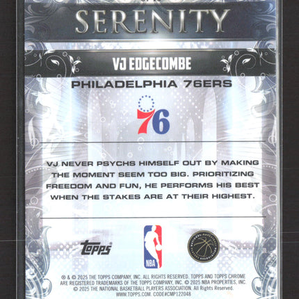 2025 Topps Chrome Serenity VJ Edgecombe #SY-13 RC
