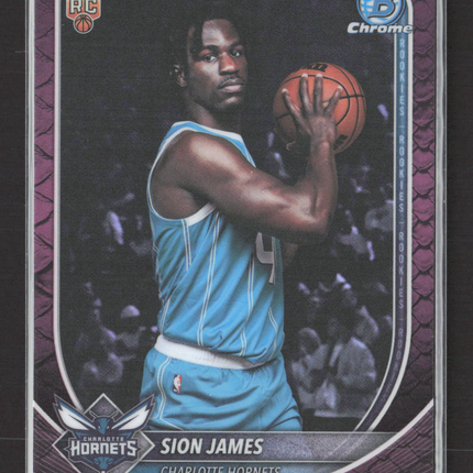 2025 Topps Bowman Chrome Sion James #BCV-33 RC purple /199