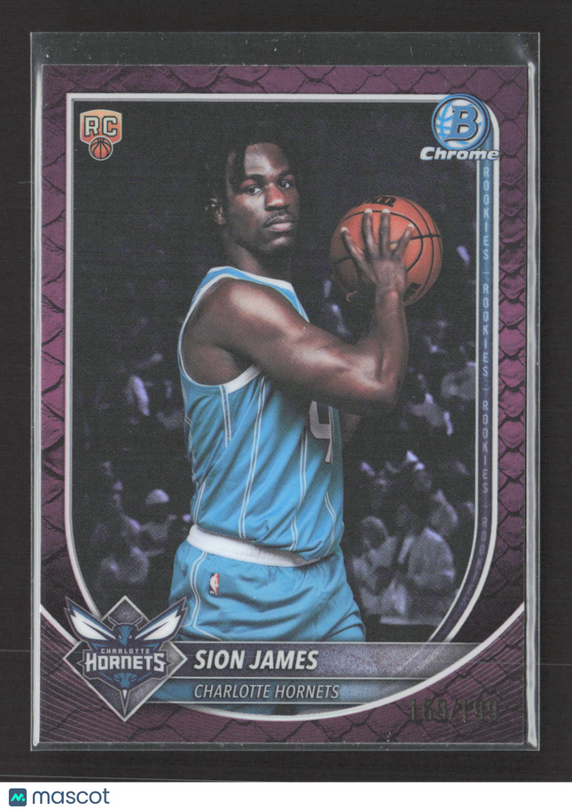 2025 Topps Bowman Chrome Sion James #BCV-33 RC purple /199
