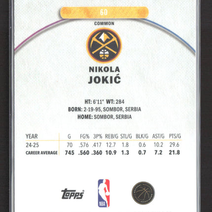 2026 Topps Finest Nikola Jokić #60
