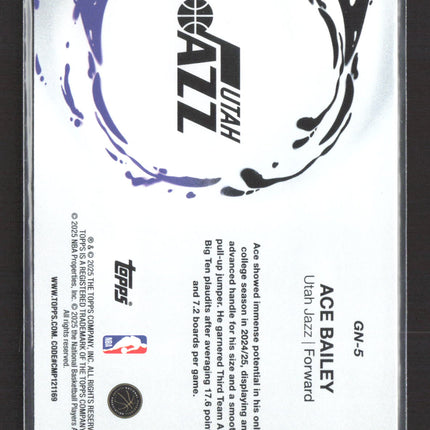 2025 Topps Generation Now Ace Bailey #GN-5 RC