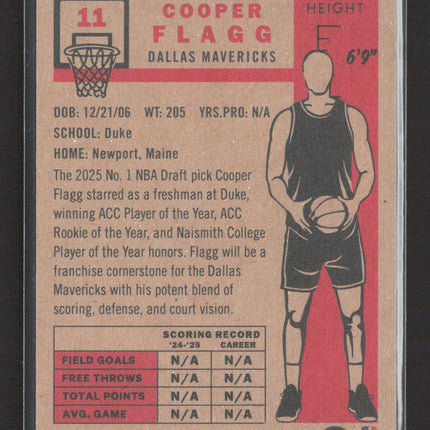 2026 Topps Living Cooper Flagg #11 RC