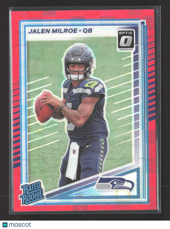 2025 Panini Donruss Optic Prizm Jalen Milroe #307 Red