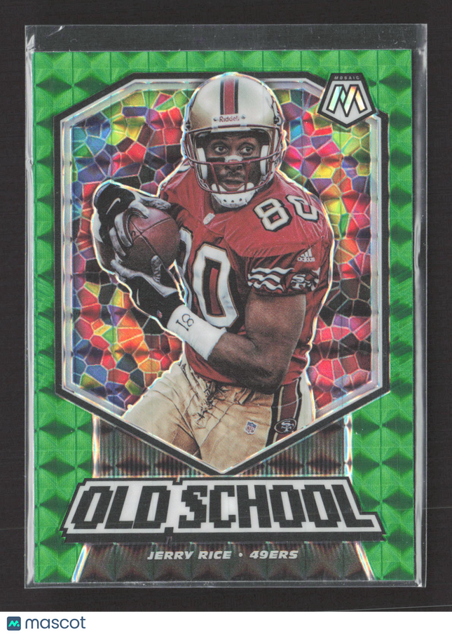 2020 Panini Mosaic Prizm Old School Jerry Rice #OS4 Green