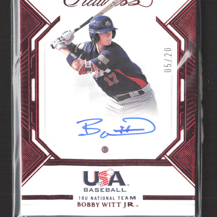 2023 Panini Flawless Baseball Bobby Witt Jr. #GSR-BW Ruby 05/20 auto