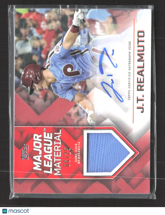 2022 Topps Major League Material J.T. Realmuto #MLMA-JR 06/25 Jersey Auto