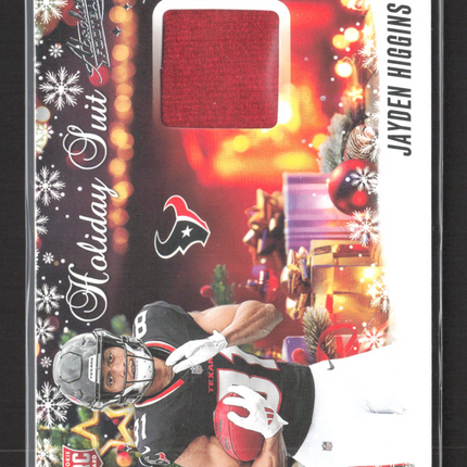 2025 Panini Absolute Holiday Suit Jayden Higgins #HS-JHS RC Memorabilia