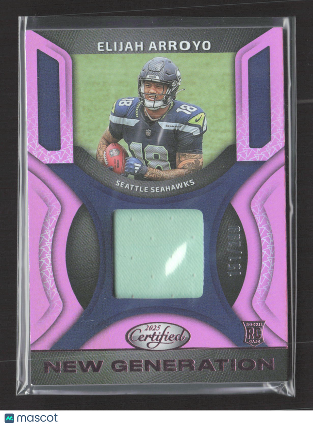 2025 Panini Certified New Generation Elijah Arroyo #NGJ-EAO Pink jersey