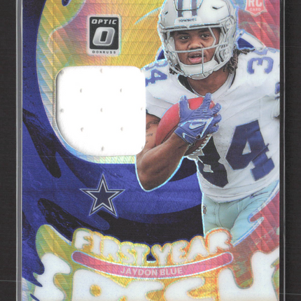 2025 Panini Donruss Optic Prizm Jaydon Blue #FYFBH-JBE RC jersey
