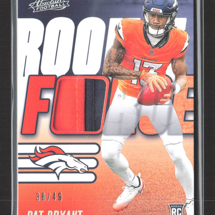 2025 Panini Absolute Rookie Force Pat Bryant #RF-PBT RC 36/49 patch