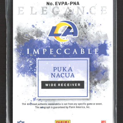 2025 Panini Impeccable Elegance Puka Nacua #EVPA-PNA Patch auto 14/35