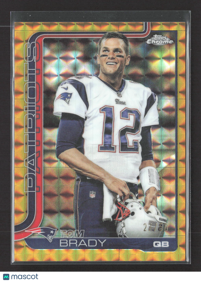 2025 Topps Chrome Tom Brady #401 Variation Gold Geometric /50