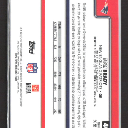 2025 Topps Chrome Tom Brady #401 Variation Gold Geometric /50