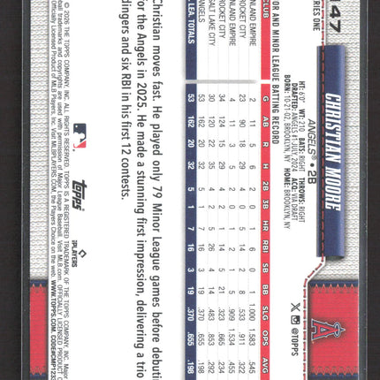 2025 Topps Series One Christian Moore #147 RC Team Border sp
