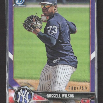 2018 Bowman Chrome Russell Wilson #BCP151 Purple Refractor 088/250