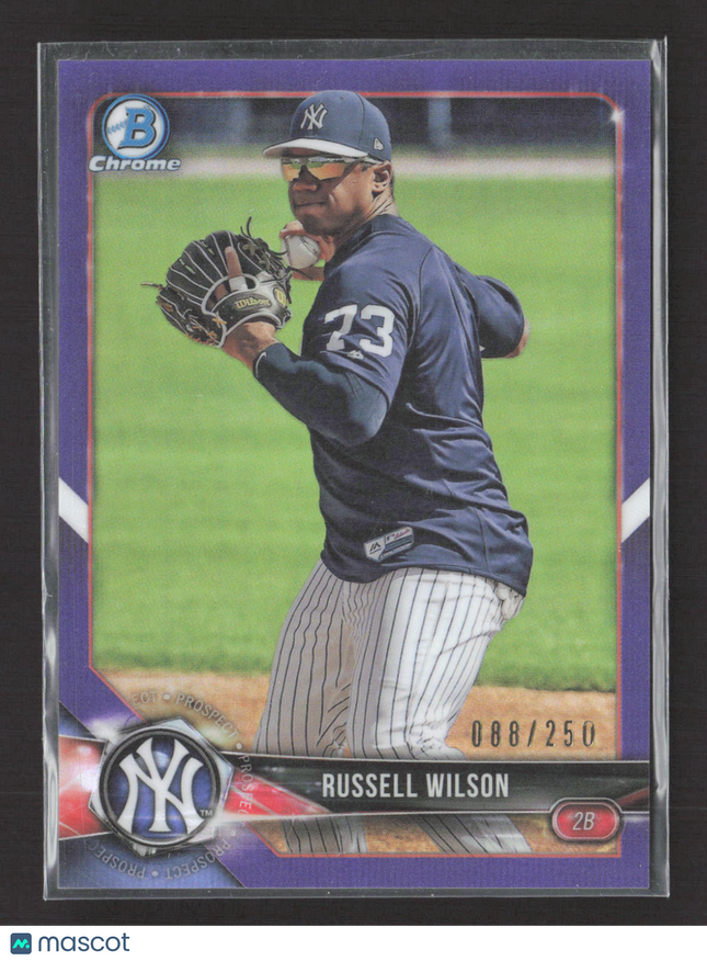 2018 Bowman Chrome Russell Wilson #BCP151 Purple Refractor 088/250