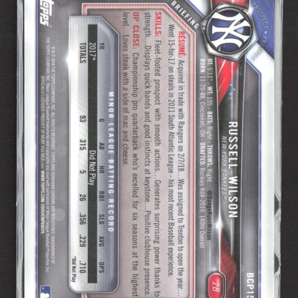 2018 Bowman Chrome Russell Wilson #BCP151 Purple Refractor 088/250
