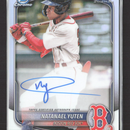 2025 Topps Bowman Chrome Natanael Yuten #CPA-NY Refractor 1st Bowman Auto /499