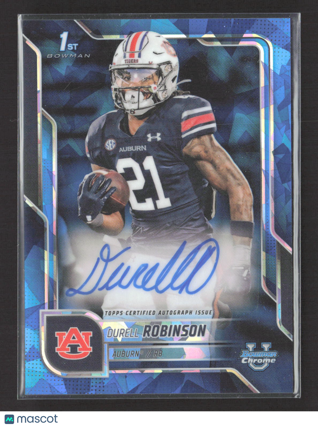 2025 Bowman University Chrome Durrell Robinson #BCA-DRO Blue Sapphire 1st Auto