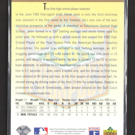 1993 Upper Deck Derek Jeter #449