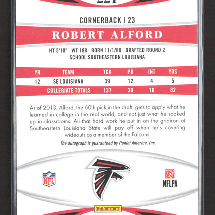 2013 Panini Certified New Generation Robert Alford #221 RC Green Auto /5