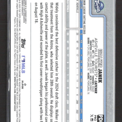2025 Topps Chrome Pro Debut Walker Janek #PDC-19 Refractor Auto 138/199