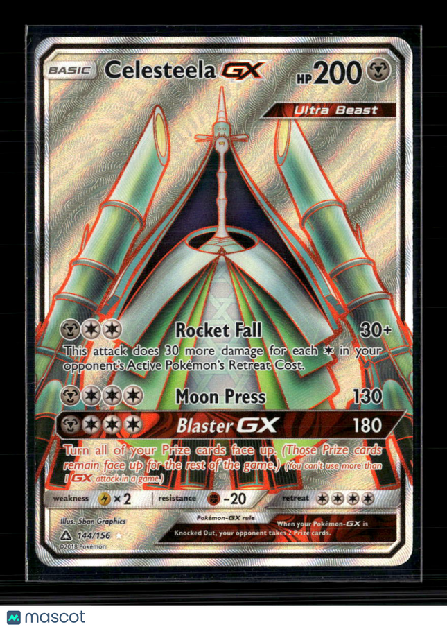 Pokemon 2018 Ultra Prism Celesteela GX FA #144/156