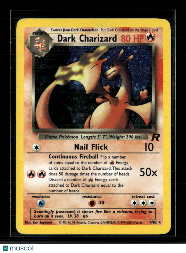 Pokemon 2000 Team Rocket Dark Charizard #4/82
