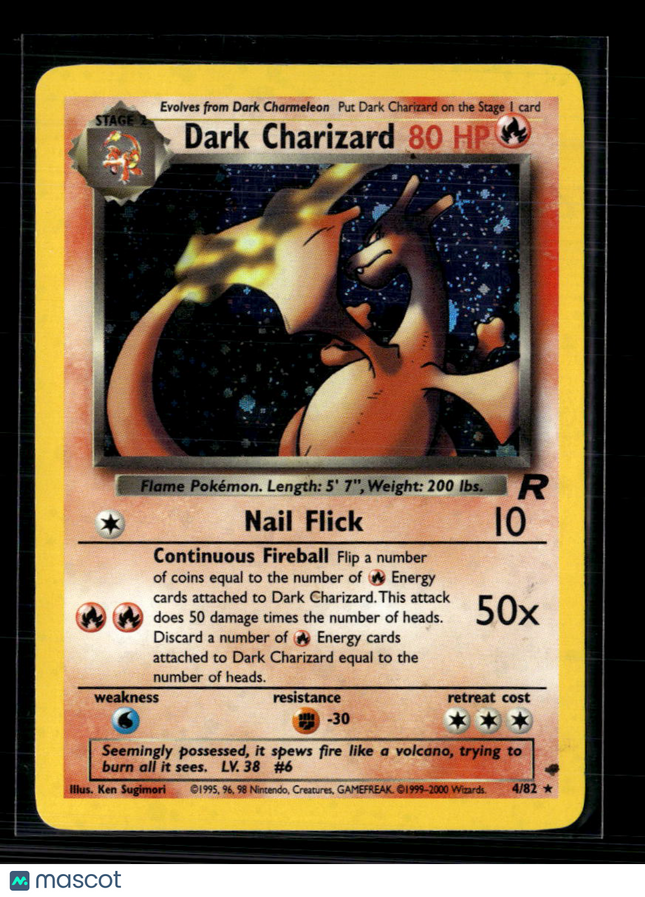 Pokemon 2000 Team Rocket Dark Charizard #4/82