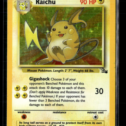 Pokemon 1999 Fossil Raichu #14/62