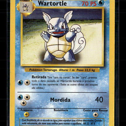 Pokemon 1999 Base Set Wartortle Portuguese Evolution Error #42/102