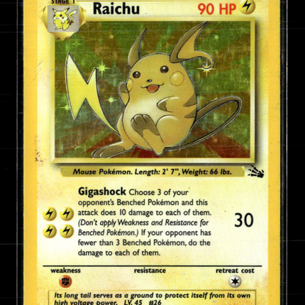 Pokemon 1999 Fossil Raichu #14/62