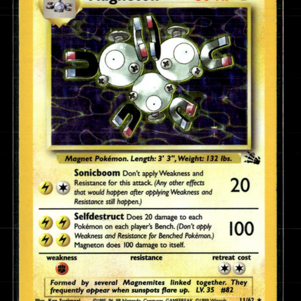 Pokemon 1999 Fossil Magneton #11/62