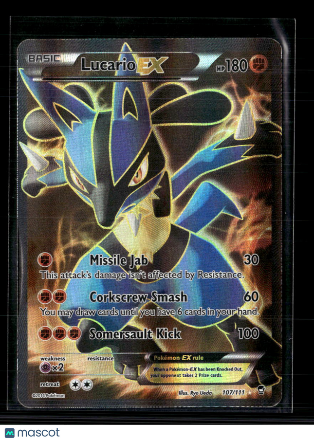 Pokemon 2014 Furious Fists Lucario EX FA #107/111
