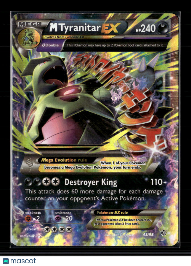 Pokemon 2015 Ancient Origins M Tyranitar EX FA #43/98