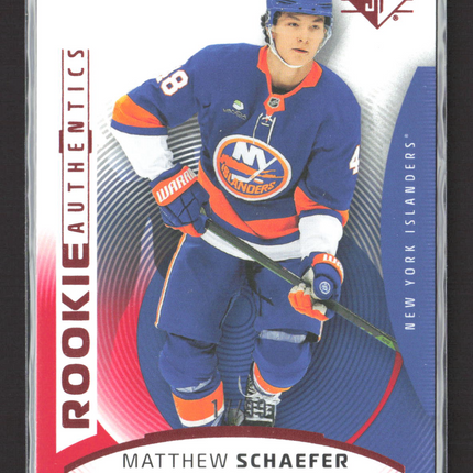 2025 Upper Deck SP Hockey Rookie Authentics Matthew Schaefer #111 Red /99