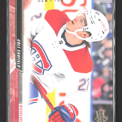 2022 Upper Deck Series 1 Exclusives Cole Caufield #95 /100