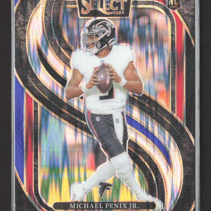 2025 Panini Select Prizm Michael Penix Jr. #110 RC Red Blue Shock