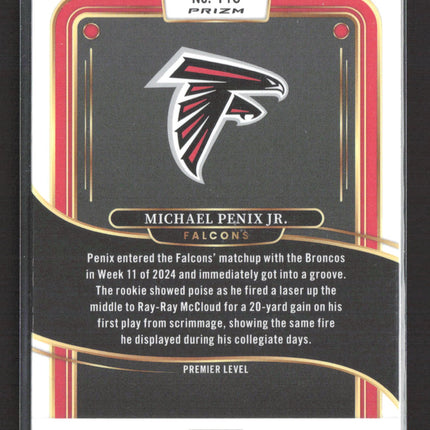2025 Panini Select Prizm Michael Penix Jr. #110 RC Red Blue Shock