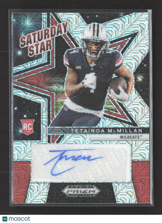 2025 Panini Prizm Saturday Star Tetairoa McMillan #SSS-TMN RC 14/25 Mojo Auto