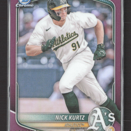2025 Bowman Chrome Nick Kurtz #BCP-114 Purple Refractor 152/199