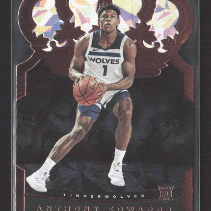 2020 Panini Crown Royale Anthony Edwards #89 RC Bronze Cracked Ice