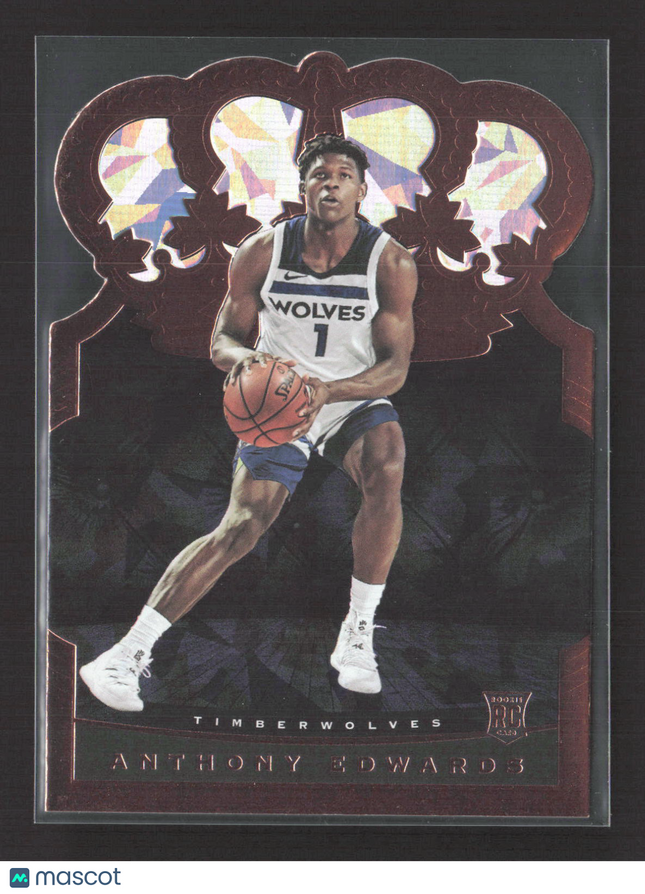 2020 Panini Crown Royale Anthony Edwards #89 RC Bronze Cracked Ice