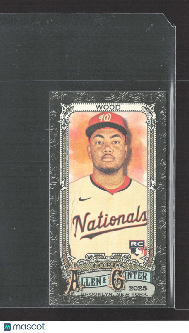 2025 Topps Allen & Ginter James Wood #101 RC Black Border Mini