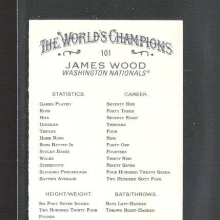2025 Topps Allen & Ginter James Wood #101 RC Black Border Mini