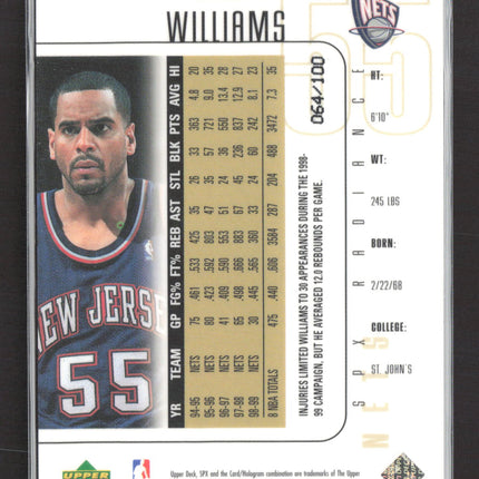 1999 Upper Deck SPx Radiance Jayson Williams #52 /100