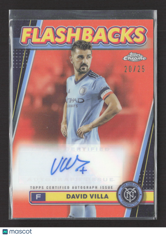 2024 Topps Chrome Flashbacks David Villa #FA-DV Orange 20/25