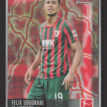 2022 Topps Stadium Club Chrome Felix Uduokhai #1 Red Electric Charge 2/4